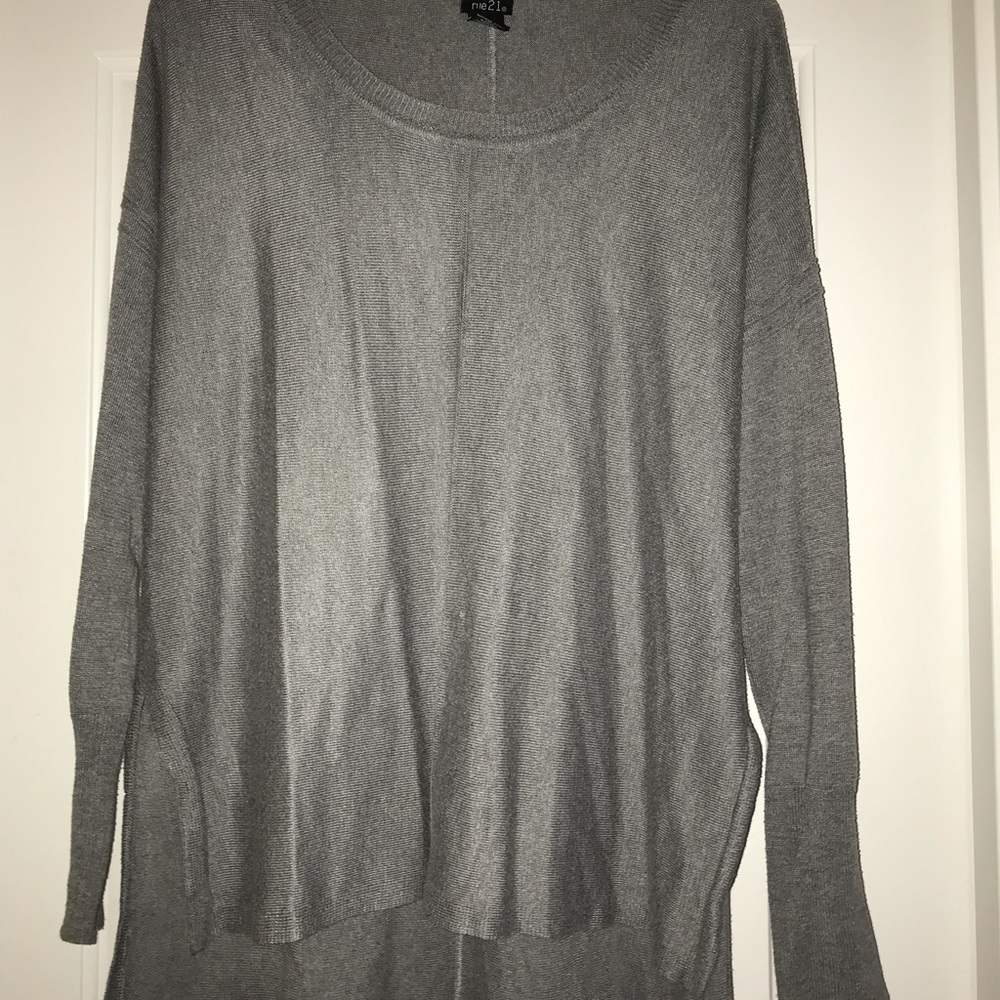Grey High-Low Long Sleeve